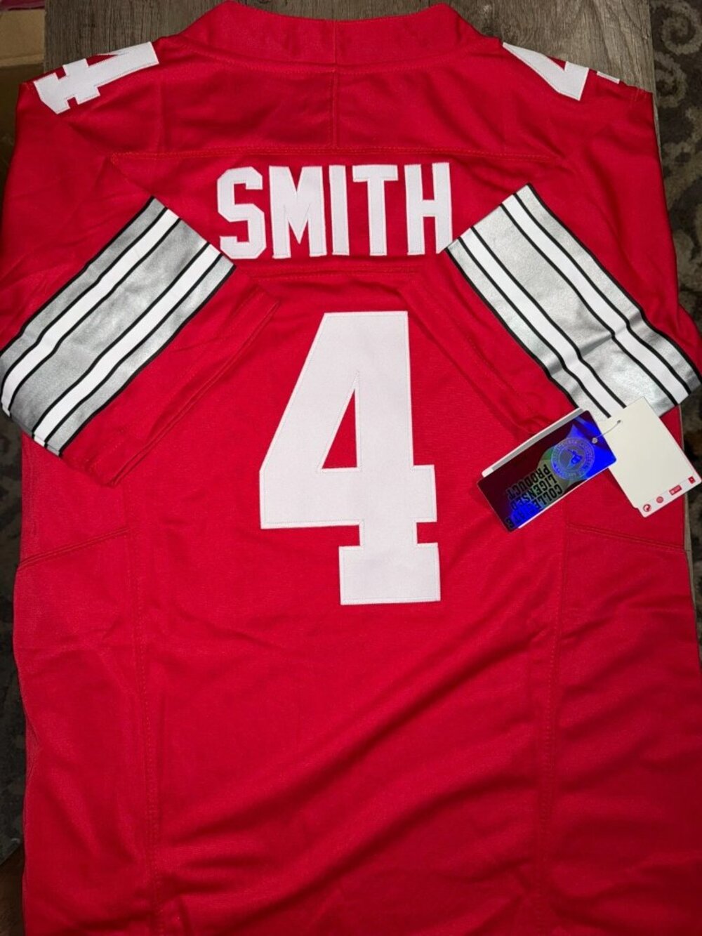 Jeremiah Smith Vapor Jersey 4 Stitched Scarlet Red